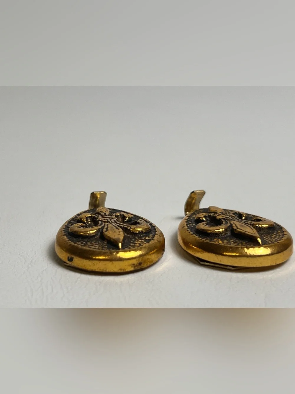 VTG Hardware Lot of 2 Fleur De Lis Wall Hook Brass Picture Wall Hanger 2